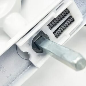 TSS Lever Moveable Pad Offset UPVC Multipoint Door Handles - 92/70mm PZ - Sprung - 203mm Screw Centres - Image 4