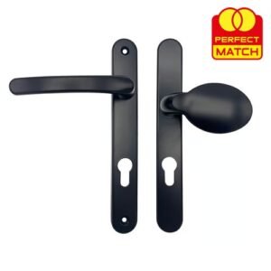 TSS Lever Moveable Pad Offset UPVC Multipoint Door Handles - 92/62mm PZ - Sprung - 215mm Screw Centres - Image 4