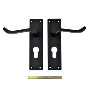 TSS Black Victorian Scroll Lever On Plate Furniture - Image 4