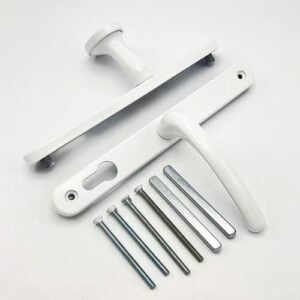 Cego Lever Moveable Pad UPVC Multipoint Door Handles - 70mm/92mm PZ Sprung 215mm Screw Centres - Image 3