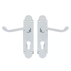 TSS Regent Scroll Lever Handle on Plate Door Furniture - Image 3