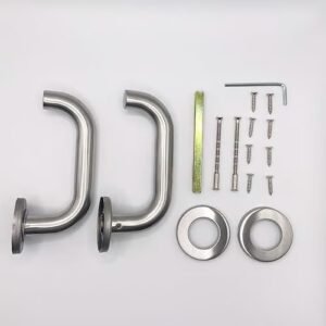 TSS Fire Rated Stainless Steel (SSS) 19mm Return To Door (Safety) Lever on Rose Furniture - Image 3