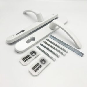 TSS Lever Lever UPVC Multipoint Door Handles - 92mm PZ - Sprung - 200mm Screw Centres - Image 3