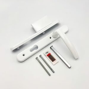 Hoppe Atlanta Lever Fixed Pad UPVC Multipoint Door Handles - 92mm PZ Sprung 122mm Screw Centres - Image 5