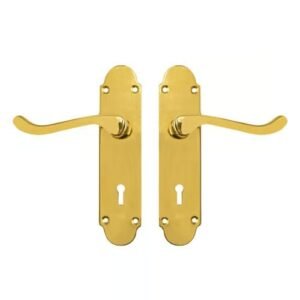 TSS Regent Scroll Lever Handle on Plate Door Furniture - Image 6